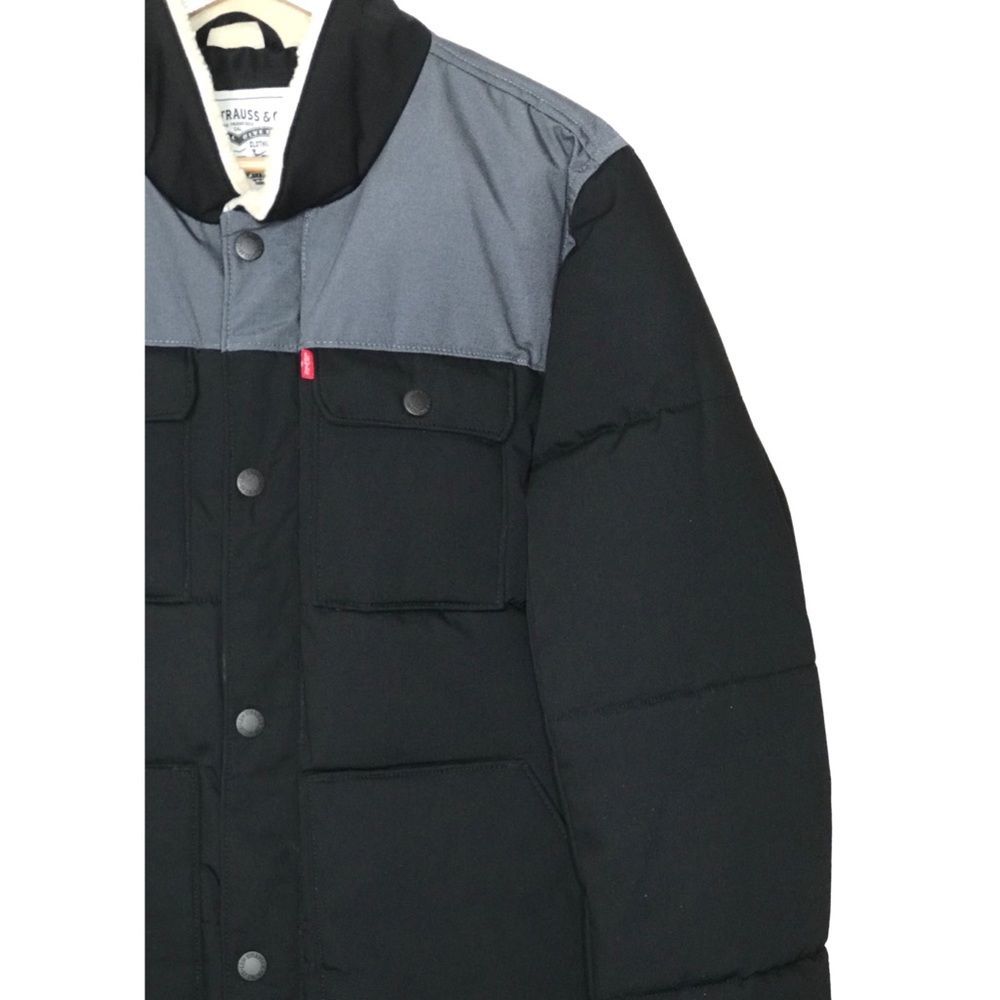 Levi's Trucker Quilted Puffer Sherpa Coat Jacket - Picture 3 of 7